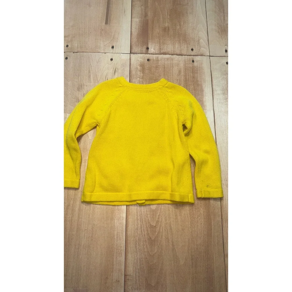 Carter's Toddler Yellow Knit Cardigan Rainbow Buttons Size 4T‎